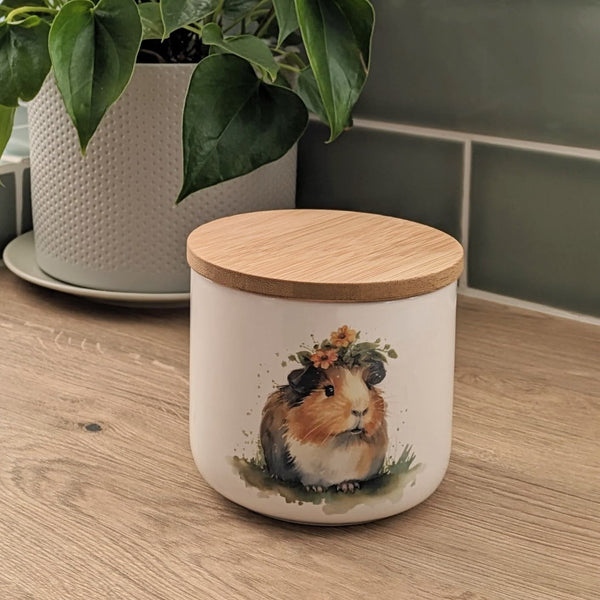 Guinea Pig Storage Jar (Floral)