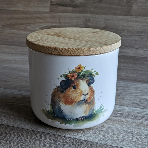 Guinea Pig Storage Jar (Floral)