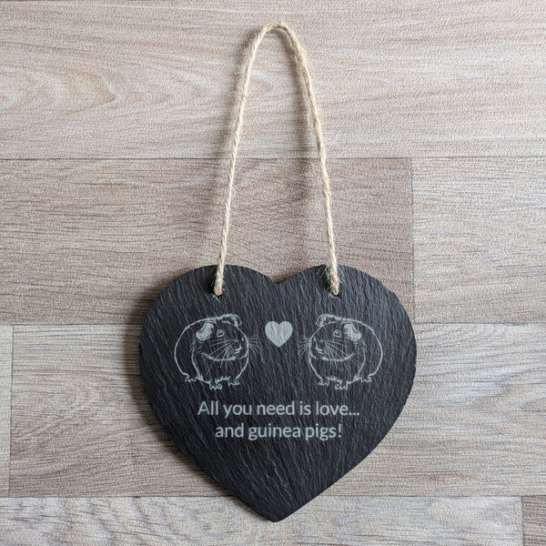 Slate Heart Decoration (All you need is love...and guinea pigs!)
