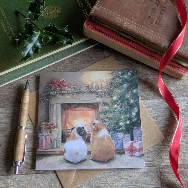 Guinea Pig Christmas Card (Cosy Cuddles)