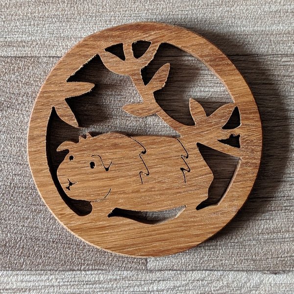 Oak Guinea Pig Coaster