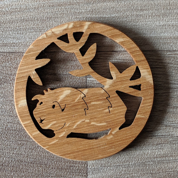 Oak Guinea Pig Coaster