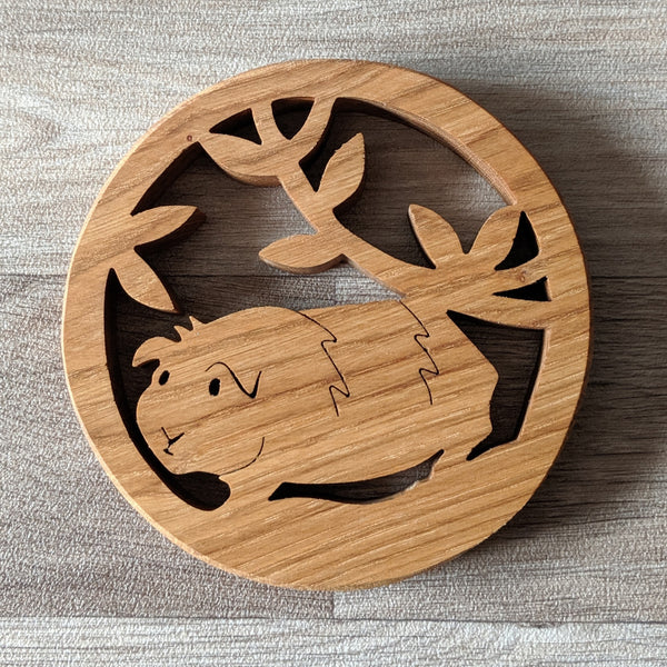 Oak Guinea Pig Pot Stand