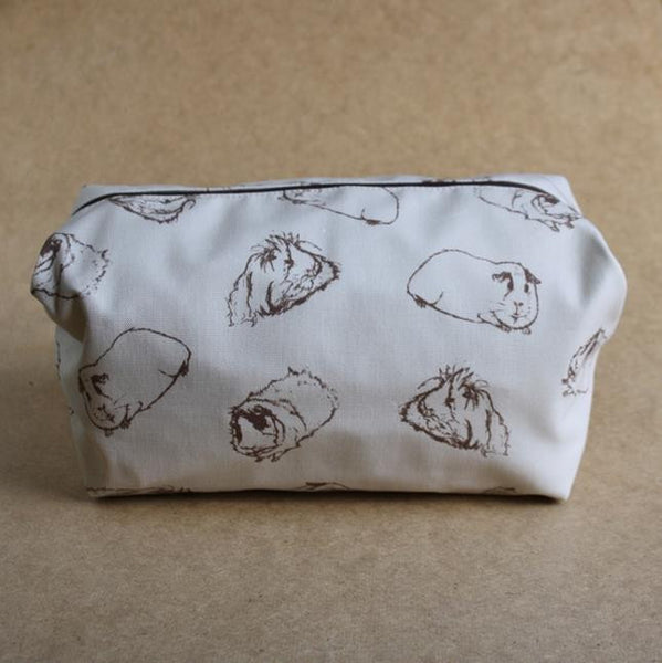 Guinea Pig Wash Bag - Sketched Guinea Pig Design