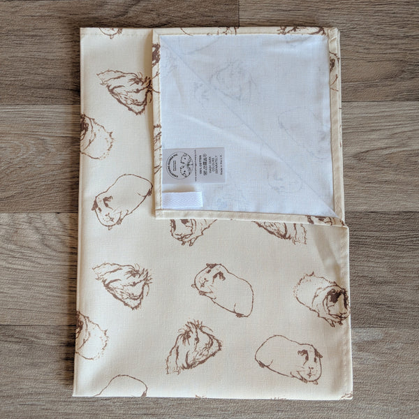 Guinea Pig Tea Towel - Sketched Guinea Pig Design