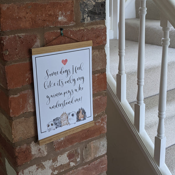 Guinea Pig Poster Print - Some days I feel