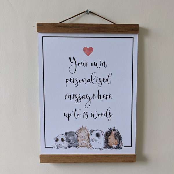 Personalised Guinea Pig Poster Print