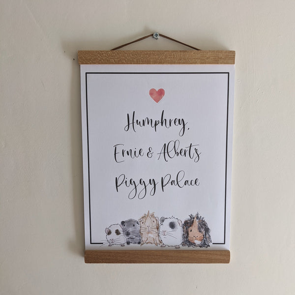 Personalised Guinea Pig Poster Print