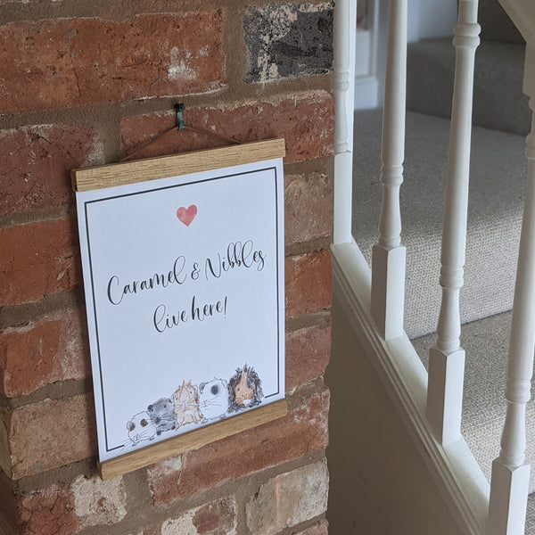 Personalised Guinea Pig Poster Print