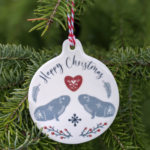 Guinea Pig Christmas Decoration (Nordic)