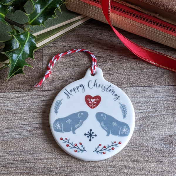 Guinea Pig Christmas Decoration (Nordic)