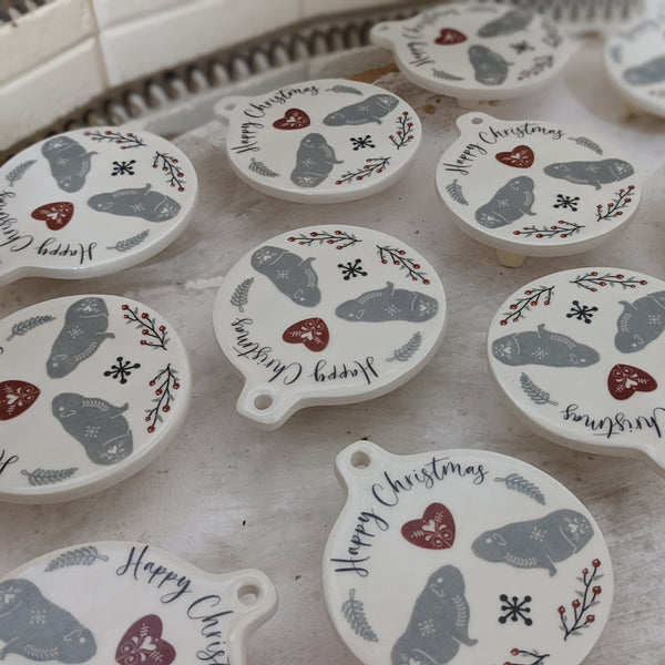 Guinea Pig Christmas Decoration (Nordic)