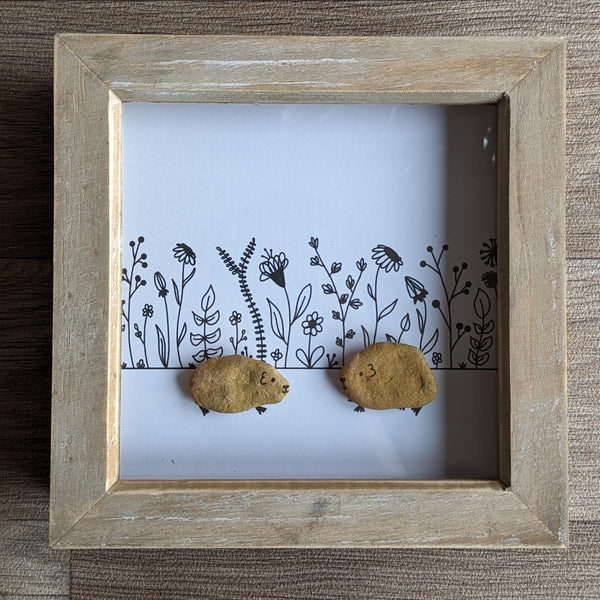 Guinea Pig Pebble Art Box Frame (Black)
