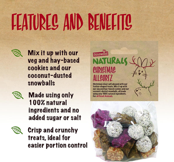 Rosewood Naturals Christmas Allsortz Guinea Pig Treat
