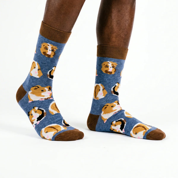 Guinea Pig Socks (Size S, UK 4-8) Blue/Brown