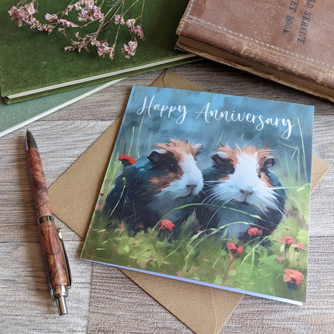 Guinea Pig Anniversary Card (Meadow)