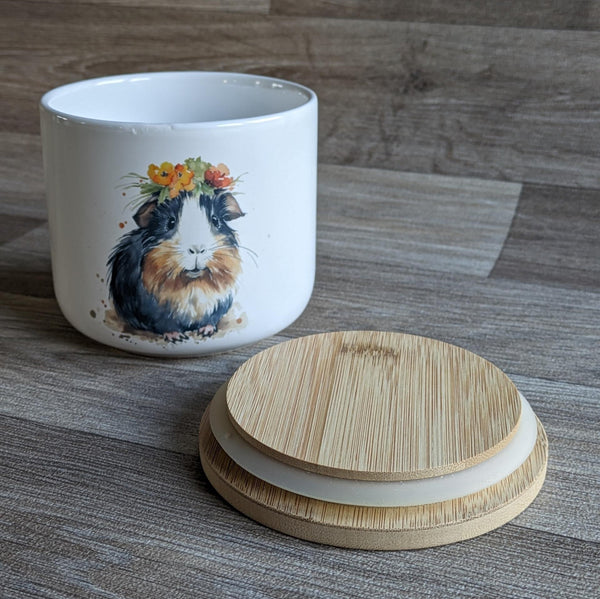 Guinea Pig Storage Jar (Floral)