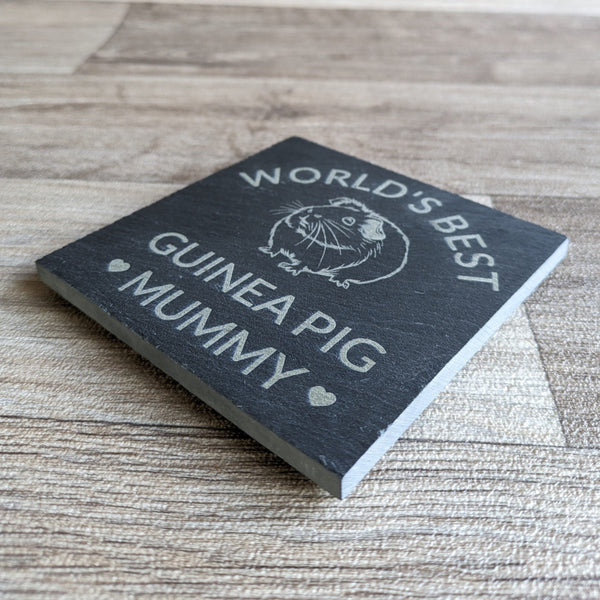 Guinea Pig Mum Slate Coaster
