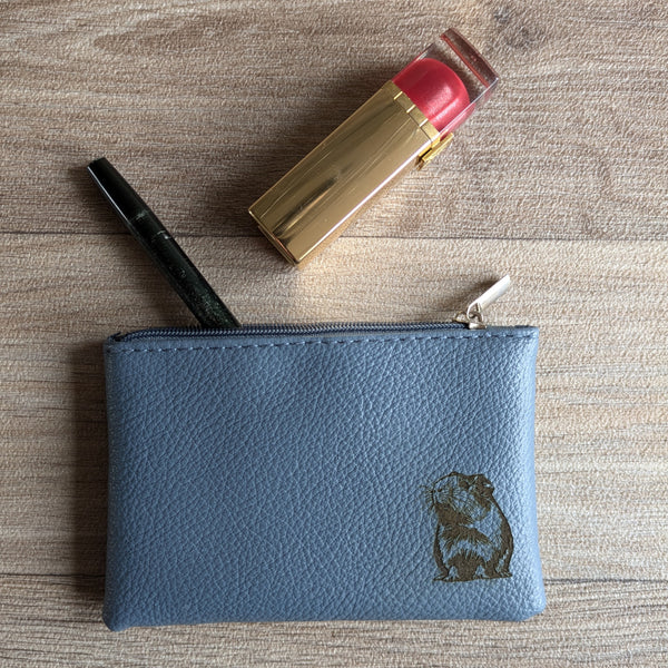 Guinea Pig Coin Purse (Blue/Grey)