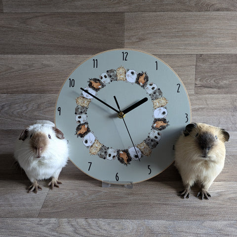 Guinea Pig Wall Clock (Grey)