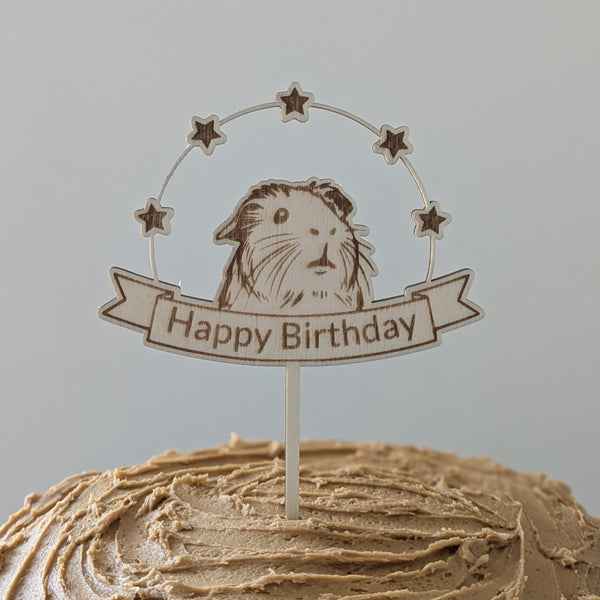 Guinea Pig Birthday Cake Topper
