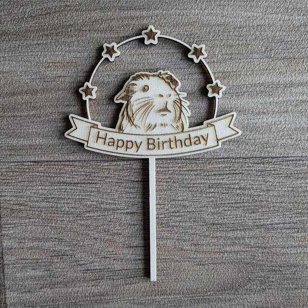 Guinea Pig Birthday Cake Topper