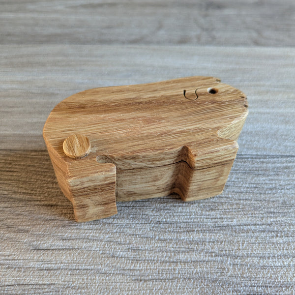 Oak Guinea Pig Trinket Box