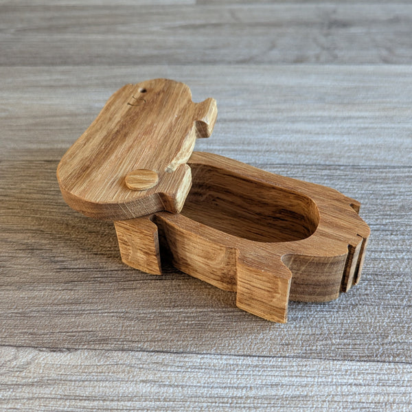 Oak Guinea Pig Trinket Box