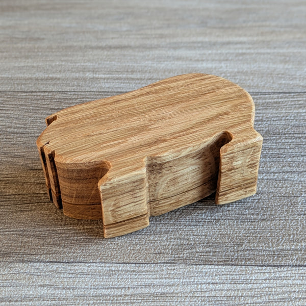 Oak Guinea Pig Trinket Box