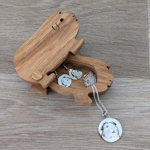Oak Guinea Pig Trinket Box