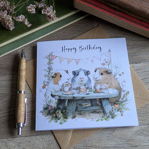 Guinea Pig Birthday Card (Picnic)