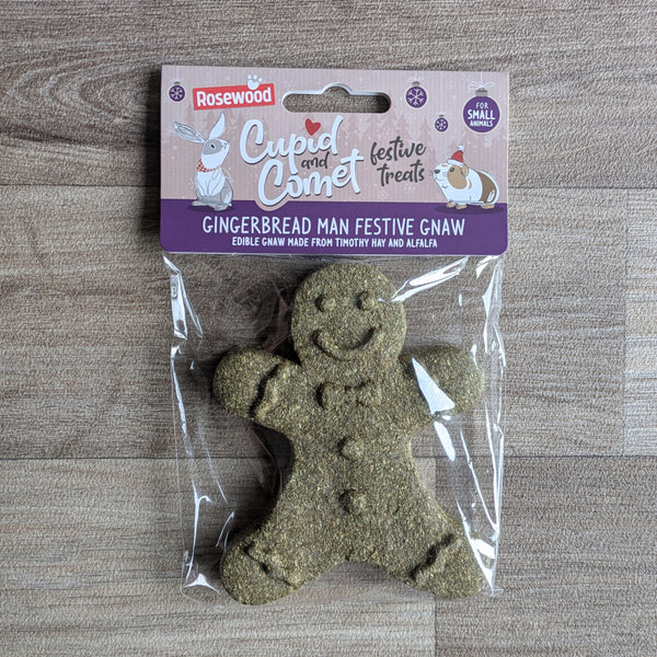 Rosewood Cupid and Comet Gingerbread Man Festive Gnaw Guinea Pig Treat