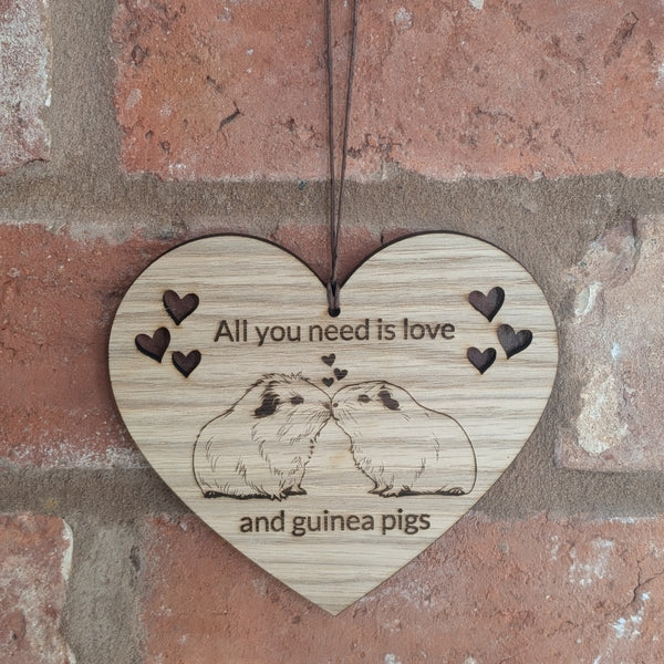 Oak Guinea Pig Heart Decoration