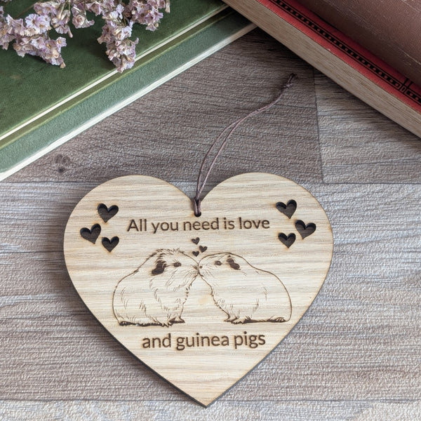 Oak Guinea Pig Heart Decoration