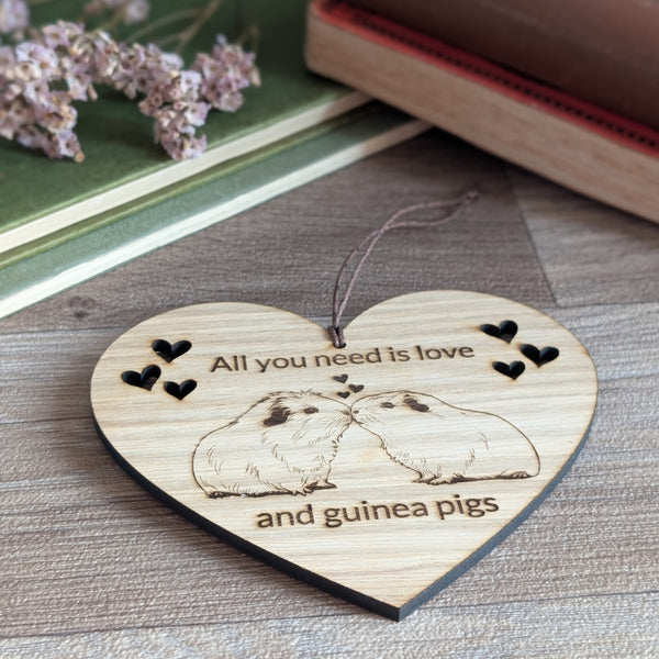 Oak Guinea Pig Heart Decoration