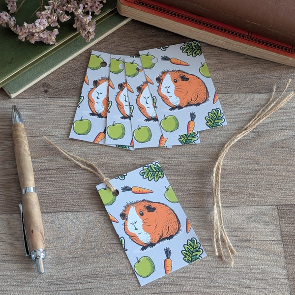 Pack of 5 Guinea Pig Gift Tags (Carrot)
