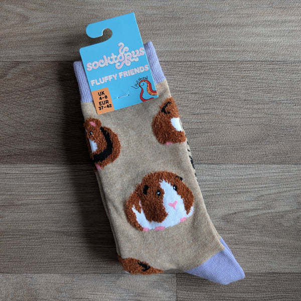 Guinea Pig Socks (Size S, UK 4-8) Fluffy Friends
