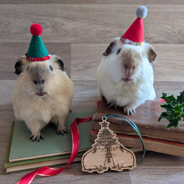 Oak Guinea Pig Christmas Decoration Ornament (Tree)