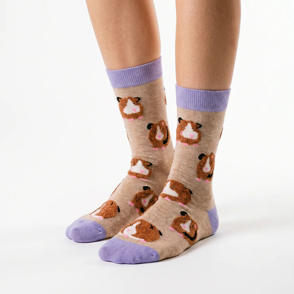 Guinea Pig Socks (Size S, UK 4-8) Fluffy Friends