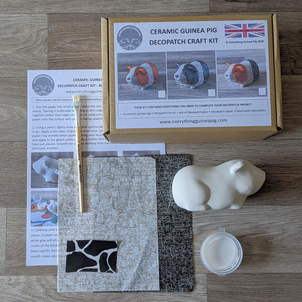 Decopatch a Ceramic Guinea Pig Craft Kit (Black & White)