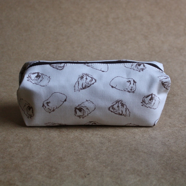 Guinea Pig Make Up Bag - Sketched Guinea Pig Design