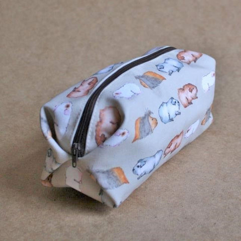 Guinea Pig Make Up Bag - Water Colour Guinea Pig Design