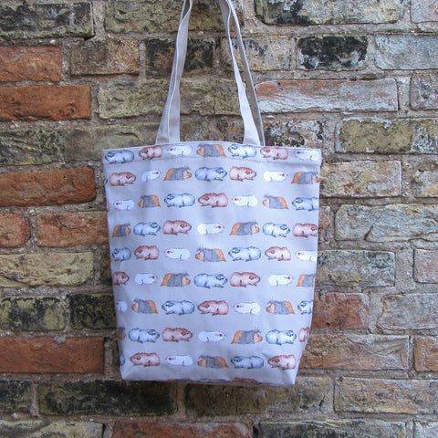 Luxury Tote Bag - Water Colour Guinea Pig Design