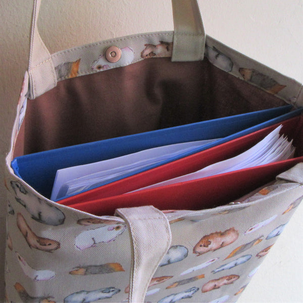 Luxury Tote Bag - Water Colour Guinea Pig Design