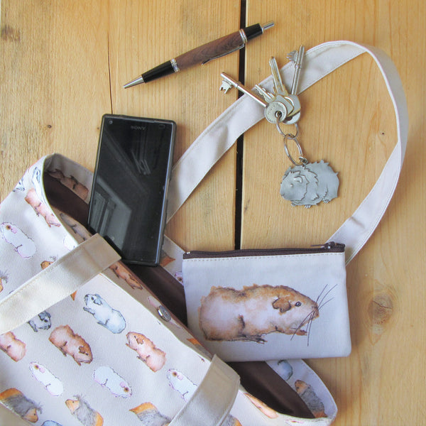 Luxury Tote Bag - Water Colour Guinea Pig Design