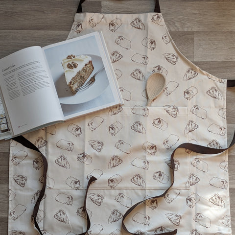 Guinea Pig Adult Apron - Sketched Guinea Pig Design