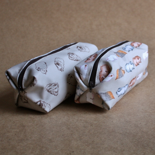 Guinea Pig Make Up Bag - Water Colour Guinea Pig Design