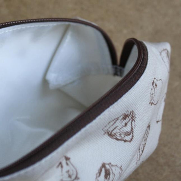 Guinea Pig Make Up Bag - Sketched Guinea Pig Design
