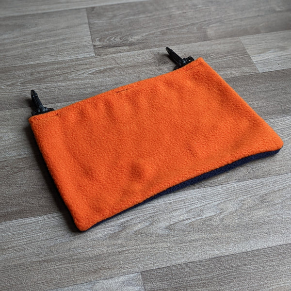 Clip-on Guinea Pig Hay Feeder - Navy/Orange