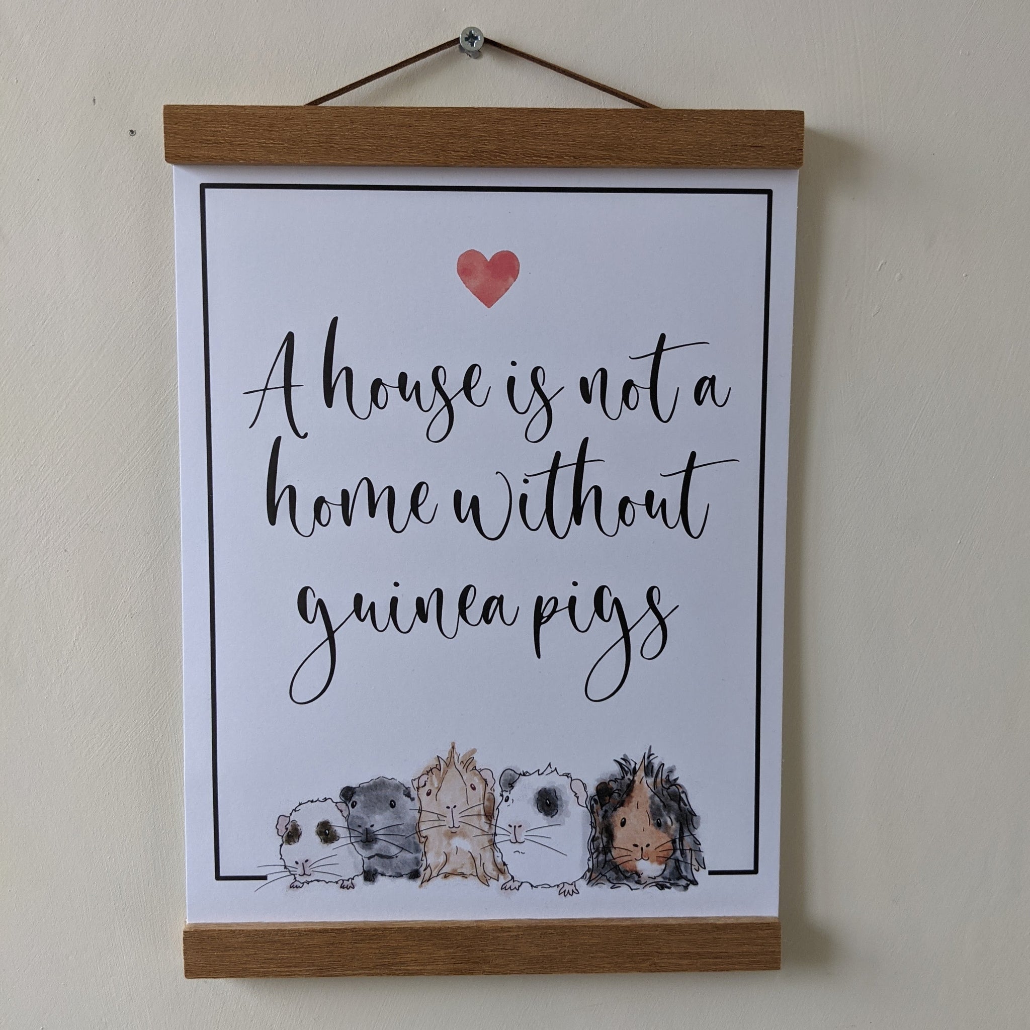 Guinea Pig Poster Print - A house is not a home